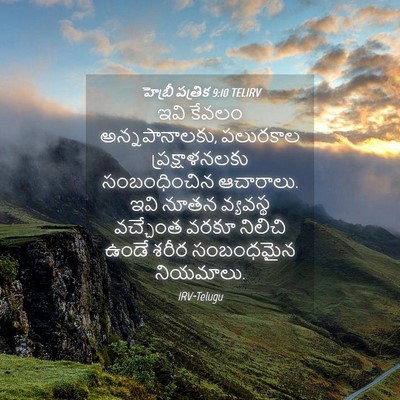 Picture 04 - హెబ్రీ పత్రిక 9:10 TELIRV - ఇవి కేవలం - Bible Verse Picture