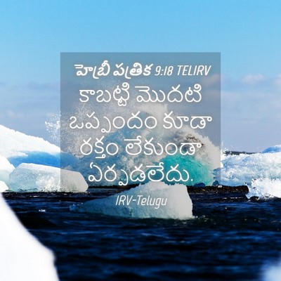 Picture 04 - హెబ్రీ పత్రిక 9:18 TELIRV - కాబట్టి మొదటి - Bible Verse Picture