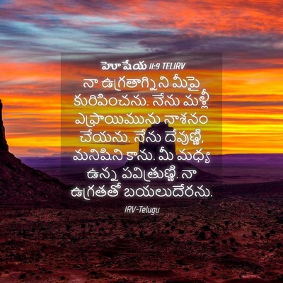 Picture 04 - హోషేయ 11:9 TELIRV - నా ఉగ్రతాగ్నిని - Bible Verse Picture