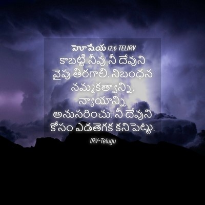 Picture 04 - హోషేయ 12:6 TELIRV - కాబట్టి నీవు నీ - Bible Verse Picture