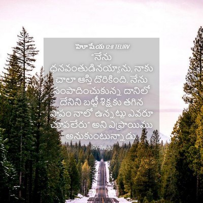 Picture 04 - హోషేయ 12:8 TELIRV - “నేను - Bible Verse Picture