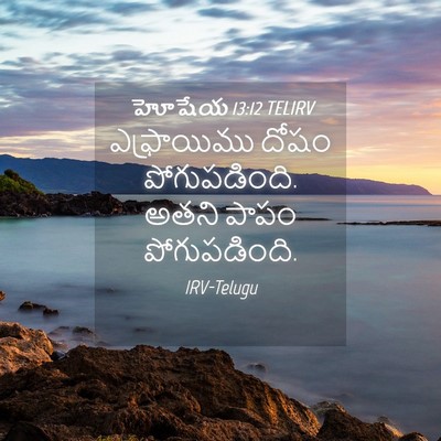 Picture 04 - హోషేయ 13:12 TELIRV - ఎఫ్రాయిము దోషం - Bible Verse Picture