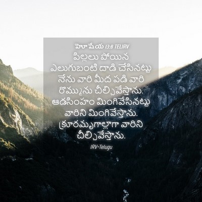 Picture 04 - హోషేయ 13:8 TELIRV - పిల్లలు పోయిన - Bible Verse Picture