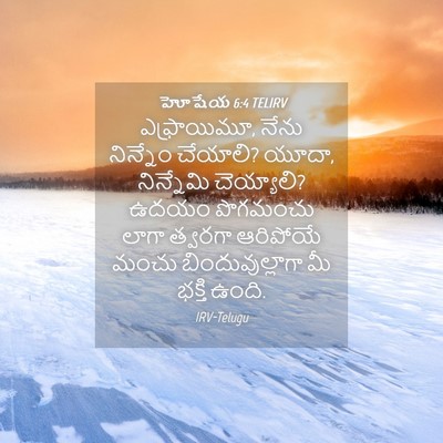 Picture 04 - హోషేయ 6:4 TELIRV - ఎఫ్రాయిమూ, నేను - Bible Verse Picture