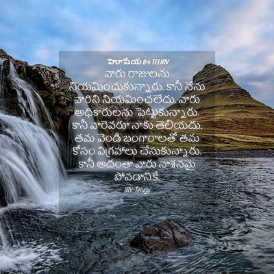 Picture 04 - హోషేయ 8:4 TELIRV - వారు రాజులను - Bible Verse Picture