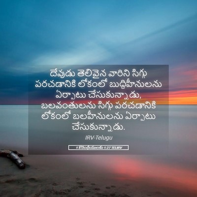 Picture 05 - 1 కొరింథీయులకు 1:27 TELIRV - దేవుడు తెలివైన - Bible Verse Picture