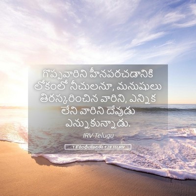 Picture 05 - 1 కొరింథీయులకు 1:28 TELIRV - గొప్పవారిని - Bible Verse Picture