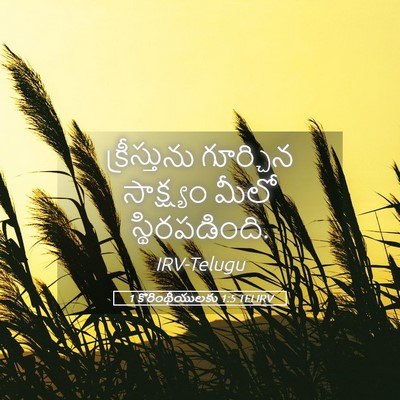 Picture 05 - 1 కొరింథీయులకు 1:5 TELIRV - క్రీస్తును - Bible Verse Picture