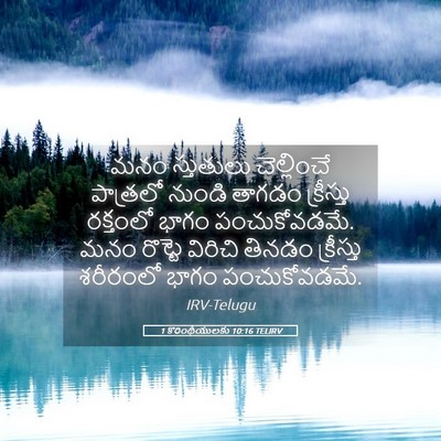 Picture 05 - 1 కొరింథీయులకు 10:16 TELIRV - మనం స్తుతులు - Bible Verse Picture