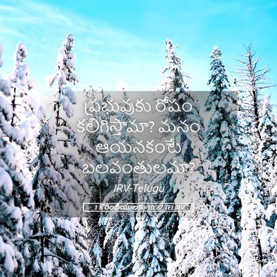 Picture 05 - 1 కొరింథీయులకు 10:22 TELIRV - ప్రభువుకు రోషం - Bible Verse Picture
