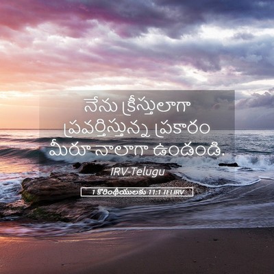 Picture 05 - 1 కొరింథీయులకు 11:1 TELIRV - నేను క్రీస్తులాగా - Bible Verse Picture