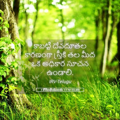 Picture 05 - 1 కొరింథీయులకు 11:10 TELIRV - కాబట్టి దేవదూతల - Bible Verse Picture