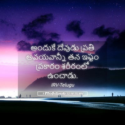 Picture 05 - 1 కొరింథీయులకు 12:18 TELIRV - అందుకే దేవుడు - Bible Verse Picture