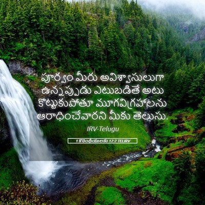 Picture 05 - 1 కొరింథీయులకు 12:2 TELIRV - పూర్వం మీరు - Bible Verse Picture