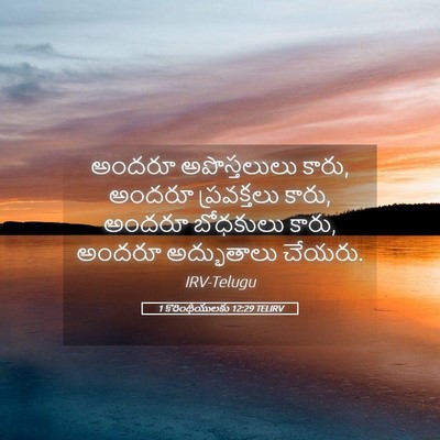 Picture 05 - 1 కొరింథీయులకు 12:29 TELIRV - అందరూ అపొస్తలులు - Bible Verse Picture