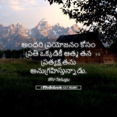 Picture 05 - 1 కొరింథీయులకు 12:7 TELIRV - అందరి ప్రయోజనం - Bible Verse Picture