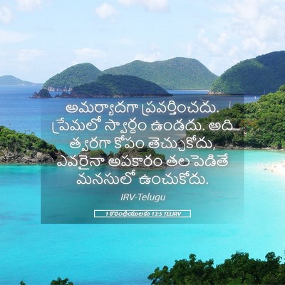 Picture 05 - 1 కొరింథీయులకు 13:5 TELIRV - అమర్యాదగా - Bible Verse Picture