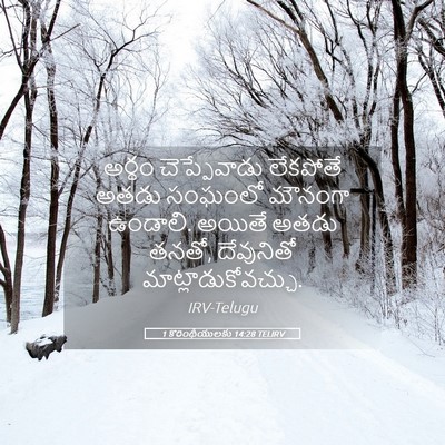 Picture 05 - 1 కొరింథీయులకు 14:28 TELIRV - అర్థం చెప్పేవాడు - Bible Verse Picture