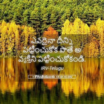 Picture 05 - 1 కొరింథీయులకు 14:38 TELIRV - ఎవరైనా దీన్ని - Bible Verse Picture