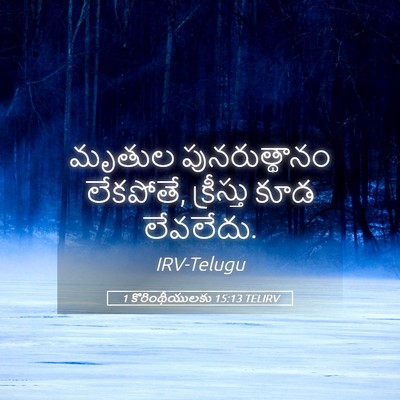 Picture 05 - 1 కొరింథీయులకు 15:13 TELIRV - మృతుల పునరుత్థానం - Bible Verse Picture