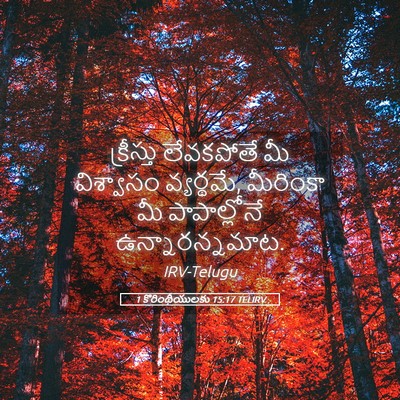Picture 05 - 1 కొరింథీయులకు 15:17 TELIRV - క్రీస్తు లేవకపోతే - Bible Verse Picture