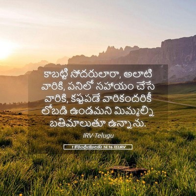 Picture 05 - 1 కొరింథీయులకు 16:16 TELIRV - కాబట్టి - Bible Verse Picture