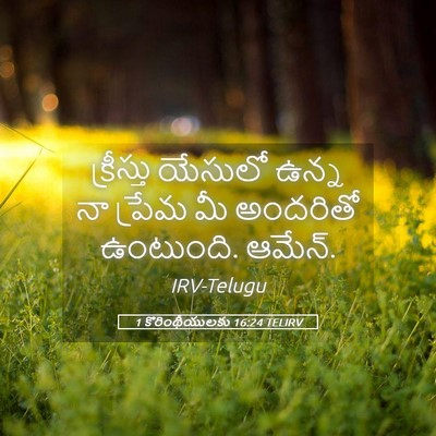 Picture 05 - 1 కొరింథీయులకు 16:24 TELIRV - క్రీస్తు యేసులో - Bible Verse Picture