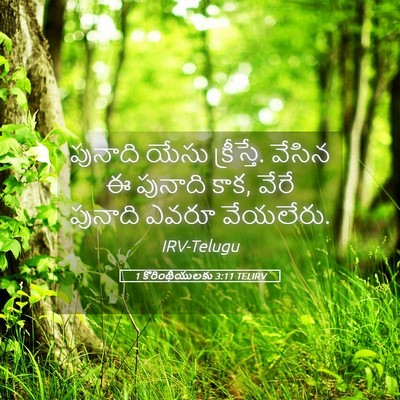 Picture 05 - 1 కొరింథీయులకు 3:11 TELIRV - పునాది యేసు - Bible Verse Picture
