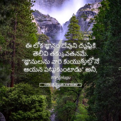 Picture 05 - 1 కొరింథీయులకు 3:19 TELIRV - ఈ లోక జ్ఞానం - Bible Verse Picture