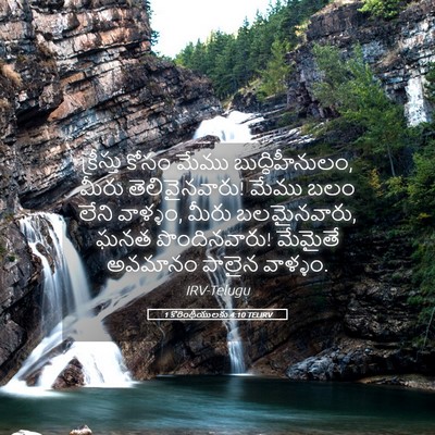 Picture 05 - 1 కొరింథీయులకు 4:10 TELIRV - క్రీస్తు కోసం - Bible Verse Picture
