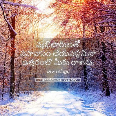 Picture 05 - 1 కొరింథీయులకు 5:9 TELIRV - వ్యభిచారులతో - Bible Verse Picture