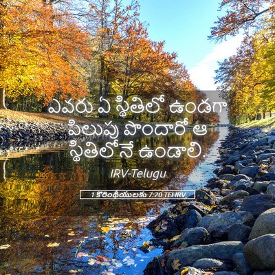 Picture 05 - 1 కొరింథీయులకు 7:20 TELIRV - ఎవరు ఏ స్థితిలో - Bible Verse Picture