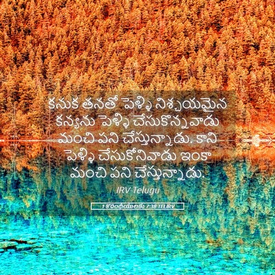 Picture 05 - 1 కొరింథీయులకు 7:38 TELIRV - కనుక తనతో పెళ్ళి - Bible Verse Picture