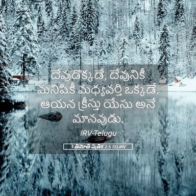 Picture 05 - 1 తిమోతి పత్రిక 2:5 TELIRV - దేవుడొక్కడే, - Bible Verse Picture