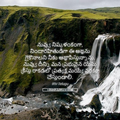Picture 05 - 1 తిమోతి పత్రిక 6:14 TELIRV - నువ్వు - Bible Verse Picture