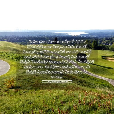 Picture 05 - 1 తెస్సలోనిక పత్రిక 3:2 TELIRV - ఈ హింసల మూలంగా - Bible Verse Picture