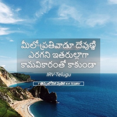 Picture 05 - 1 తెస్సలోనిక పత్రిక 4:4 TELIRV - మీలో ప్రతివాడూ - Bible Verse Picture