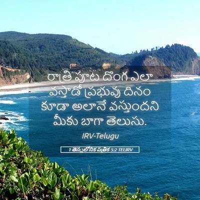 Picture 05 - 1 తెస్సలోనిక పత్రిక 5:2 TELIRV - రాత్రి పూట దొంగ - Bible Verse Picture