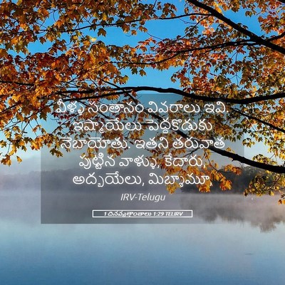 Picture 05 - 1 దినవృత్తాంతాలు 1:29 TELIRV - వీళ్ళ సంతానం - Bible Verse Picture
