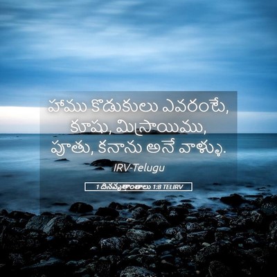 Picture 05 - 1 దినవృత్తాంతాలు 1:8 TELIRV - హాము కొడుకులు - Bible Verse Picture
