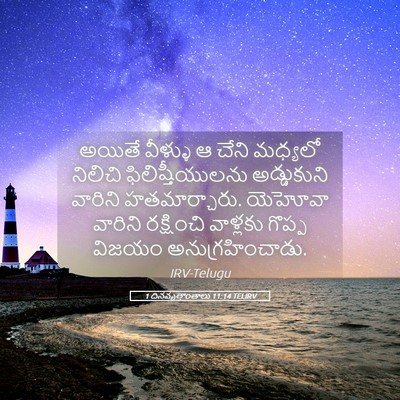 Picture 05 - 1 దినవృత్తాంతాలు 11:14 TELIRV - అయితే వీళ్ళు ఆ - Bible Verse Picture