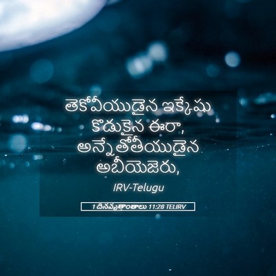 Picture 05 - 1 దినవృత్తాంతాలు 11:28 TELIRV - తెకోవీయుడైన - Bible Verse Picture