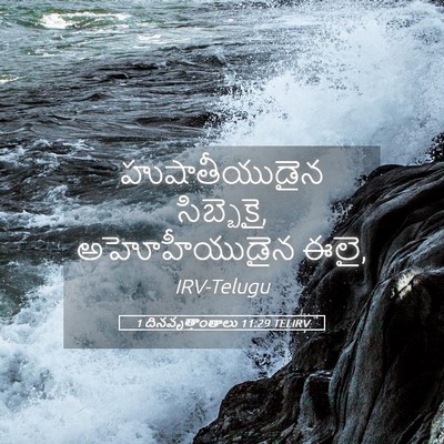 Picture 05 - 1 దినవృత్తాంతాలు 11:29 TELIRV - హుషాతీయుడైన - Bible Verse Picture