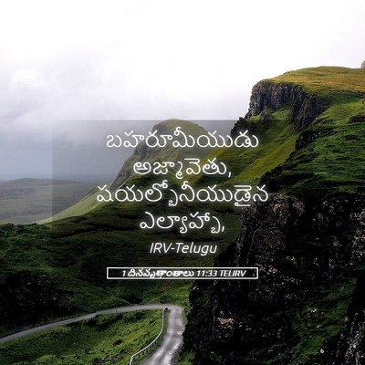 Picture 05 - 1 దినవృత్తాంతాలు 11:33 TELIRV - బహరూమీయుడు - Bible Verse Picture