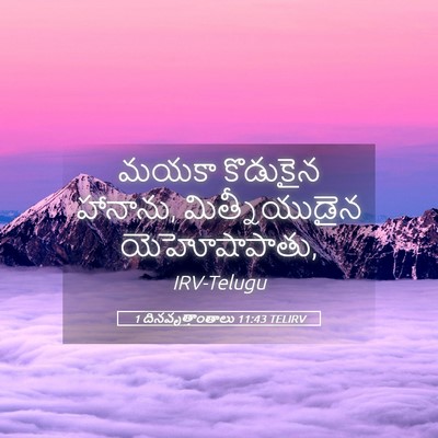 Picture 05 - 1 దినవృత్తాంతాలు 11:43 TELIRV - మయకా కొడుకైన - Bible Verse Picture