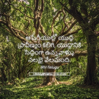 Picture 05 - 1 దినవృత్తాంతాలు 12:36 TELIRV - ఆషేరీయుల్లో యుద్ధ - Bible Verse Picture