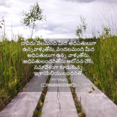 Picture 05 - 1 దినవృత్తాంతాలు 13:1 TELIRV - దావీదు వేలమంది - Bible Verse Picture