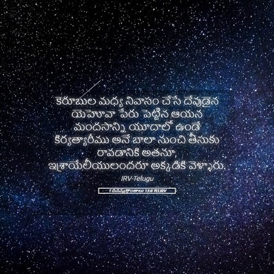 Picture 05 - 1 దినవృత్తాంతాలు 13:6 TELIRV - కెరూబుల మధ్య - Bible Verse Picture