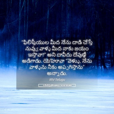 Picture 05 - 1 దినవృత్తాంతాలు 14:10 TELIRV - “ఫిలిష్తీయుల మీద - Bible Verse Picture