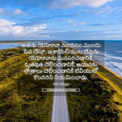 Picture 05 - 1 దినవృత్తాంతాలు 16:4 TELIRV - అతడు యెహోవా మందసం - Bible Verse Picture